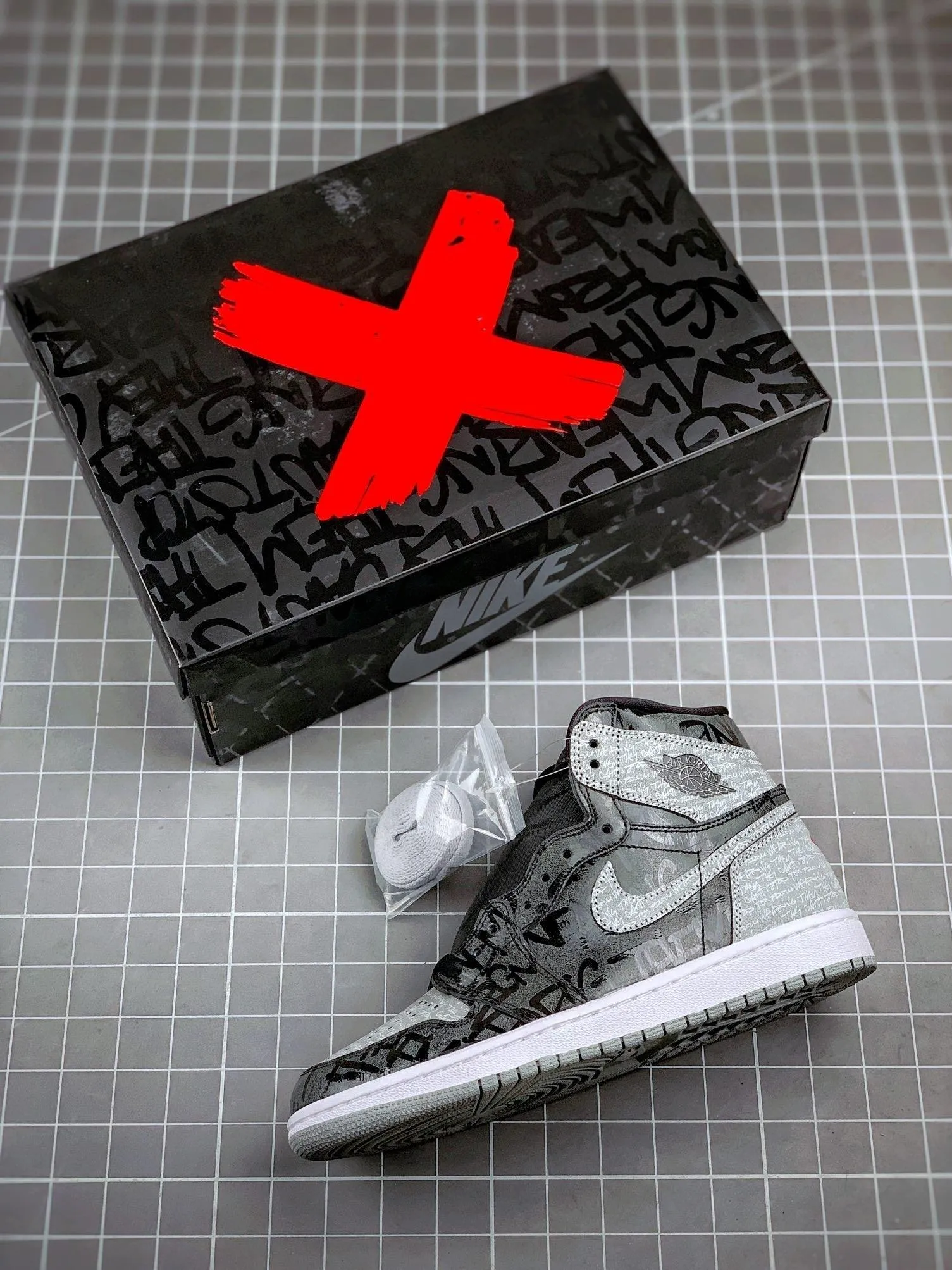 Custom Air Jordan 1 OG "Rebellionaire" Black Ash Rebellion