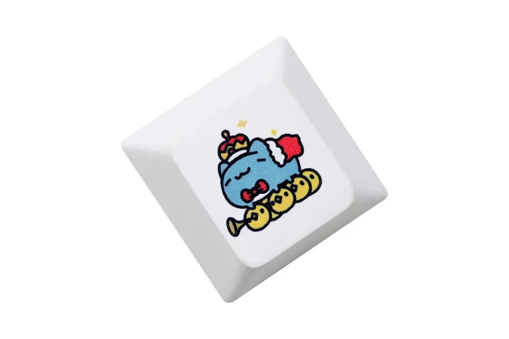 Cute Blue Cat Cherry profile Keycap Meme Keycap Dye Subbed keycaps for mx stem Gaming Mechanical Keyboards Funny Cherry Profile Kitty