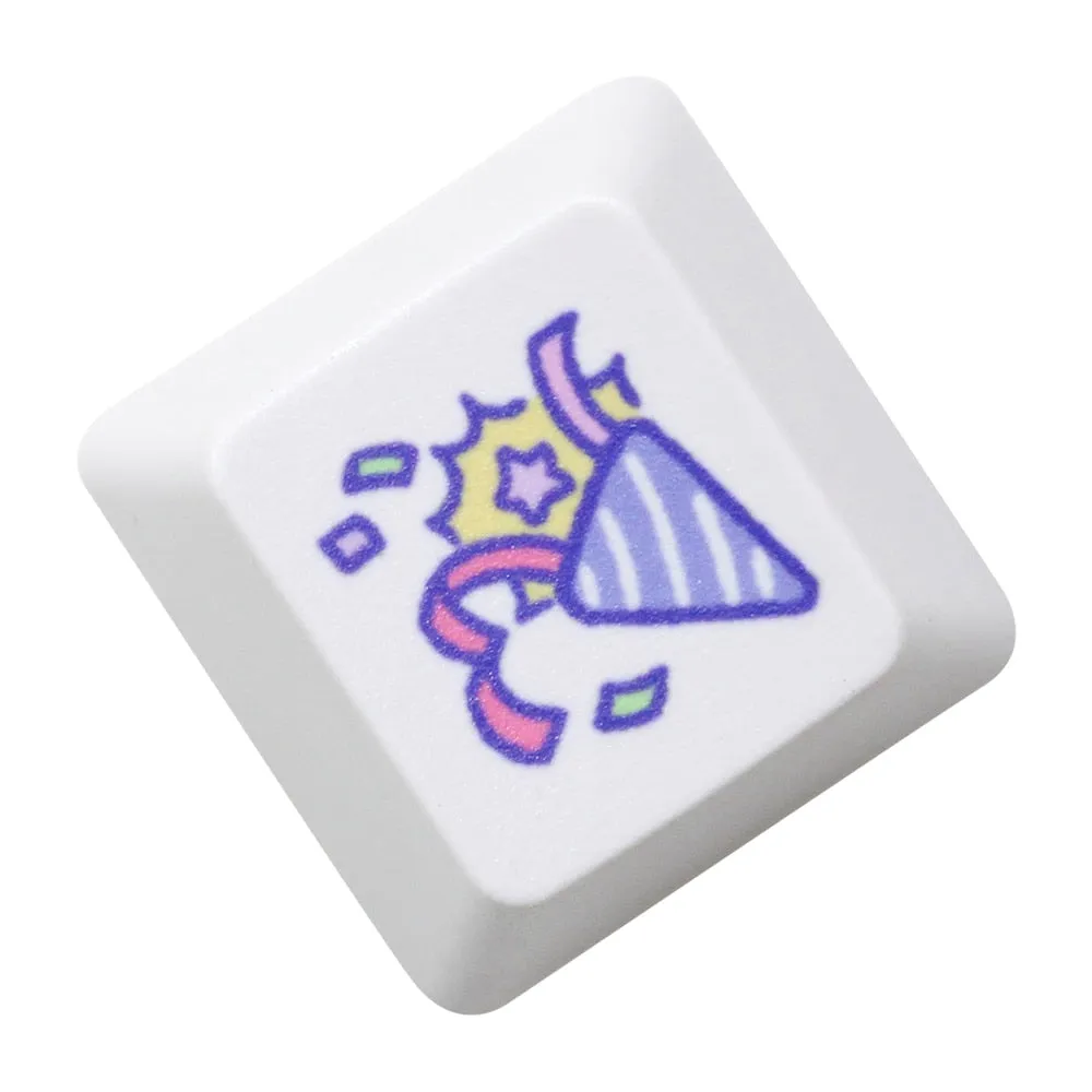 Cute Little Bunny Keycap Rabbit Meme Keycap Dye Subbed keycaps for mx stem Gaming Mechanical Keyboards White Strawberry