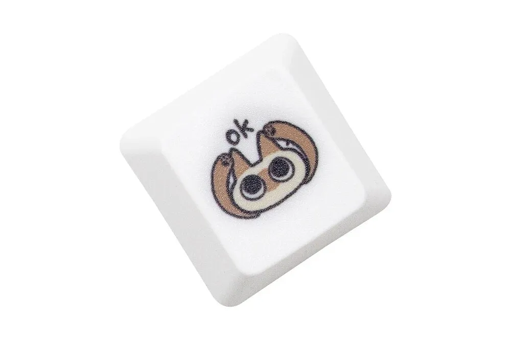 Cute Little Siamese cat Keycap  OEM Profile R1 R2 R3 Kitty Meme Keycap Dye Subbed keycaps for mx stem Gaming Mechanical Keyboards