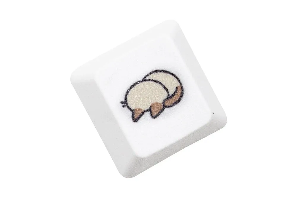 Cute Little Siamese cat Keycap  OEM Profile R1 R2 R3 Kitty Meme Keycap Dye Subbed keycaps for mx stem Gaming Mechanical Keyboards