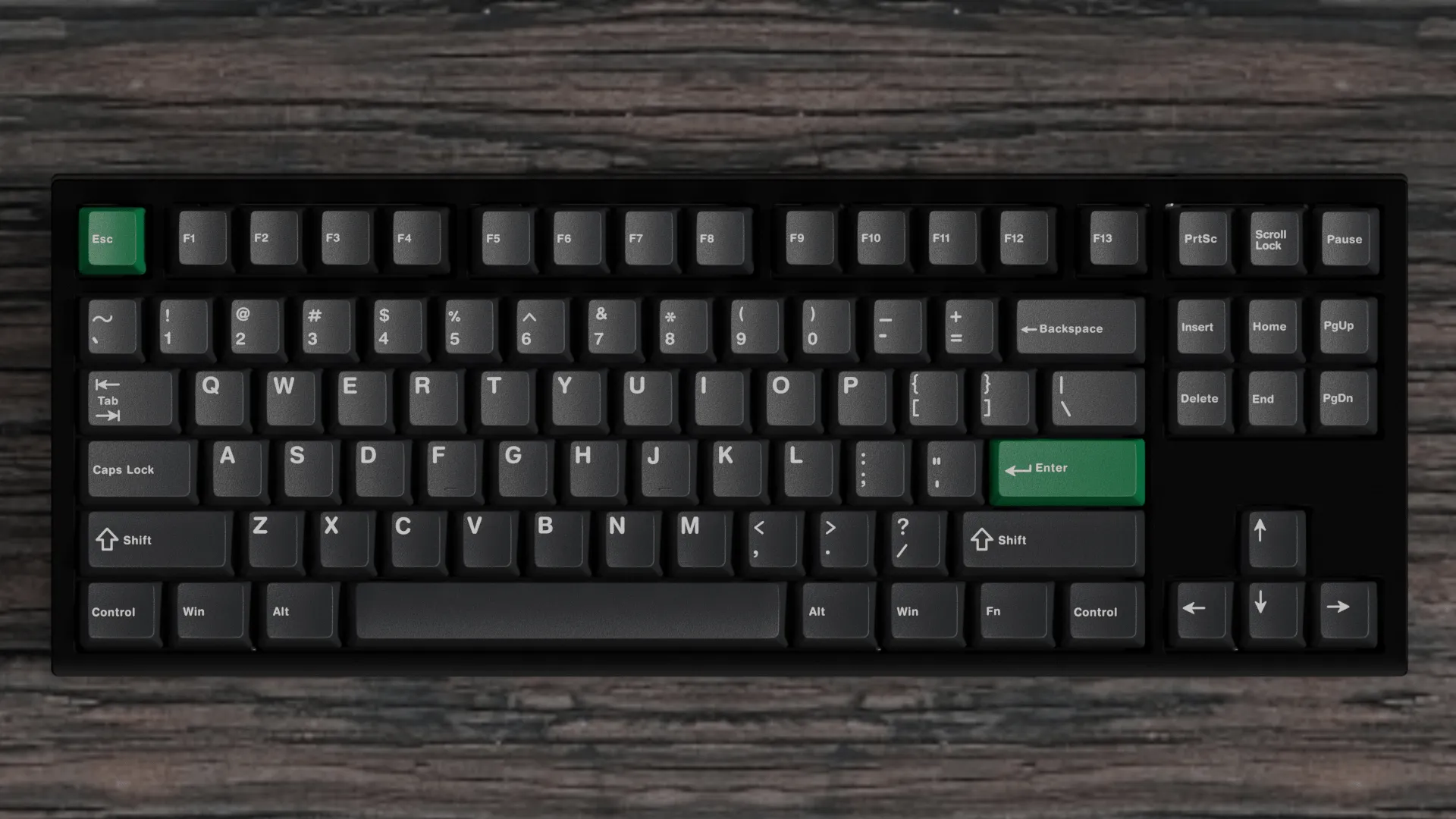 DCS White on Black Keycaps