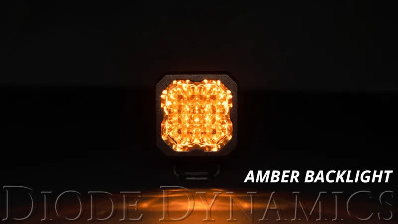 Diode Dynamics Stage Series C1 LED Pod Pro - Yellow Wide Standard ABL Each