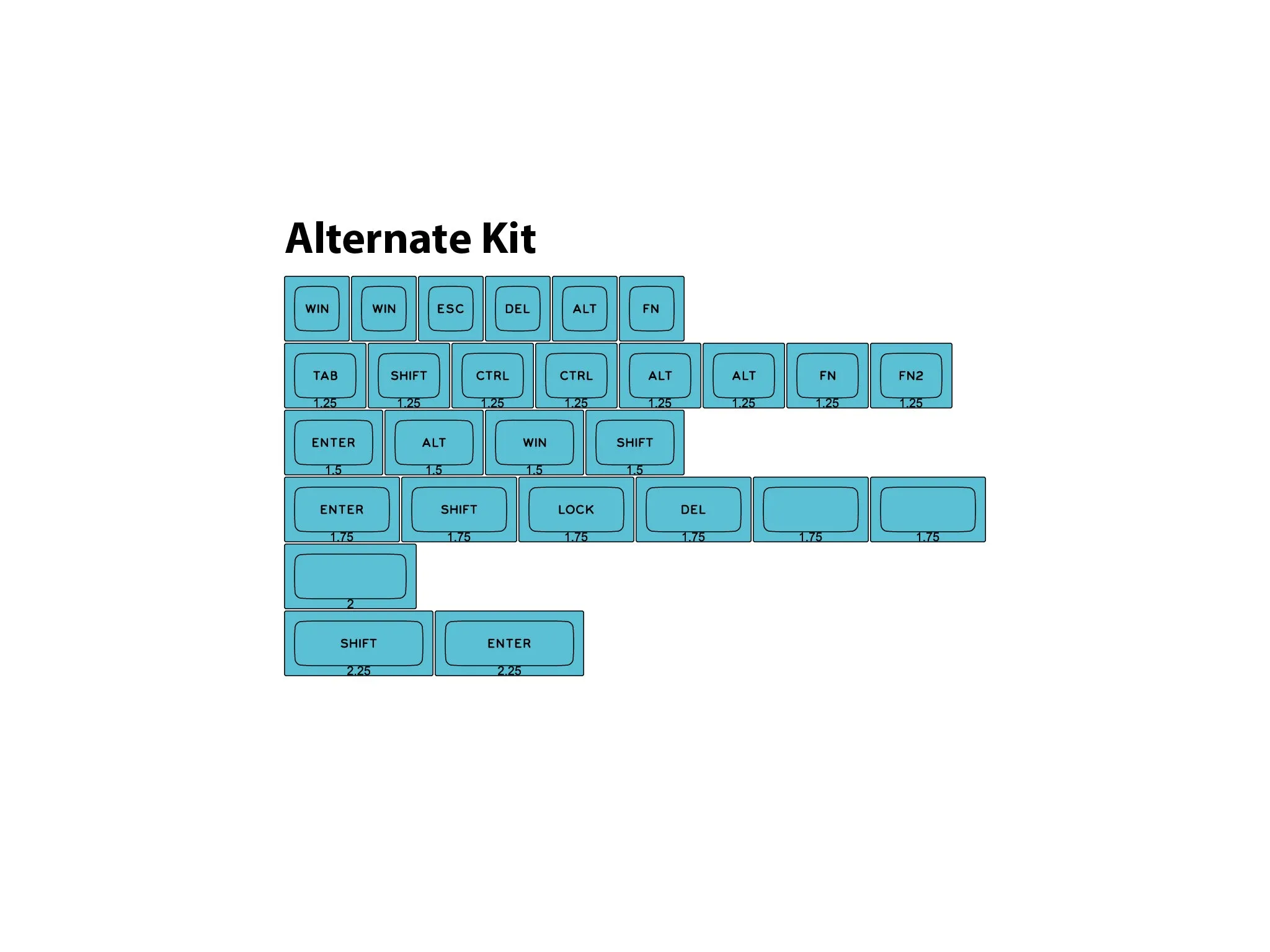 DSA Seafoam - Single Keycaps