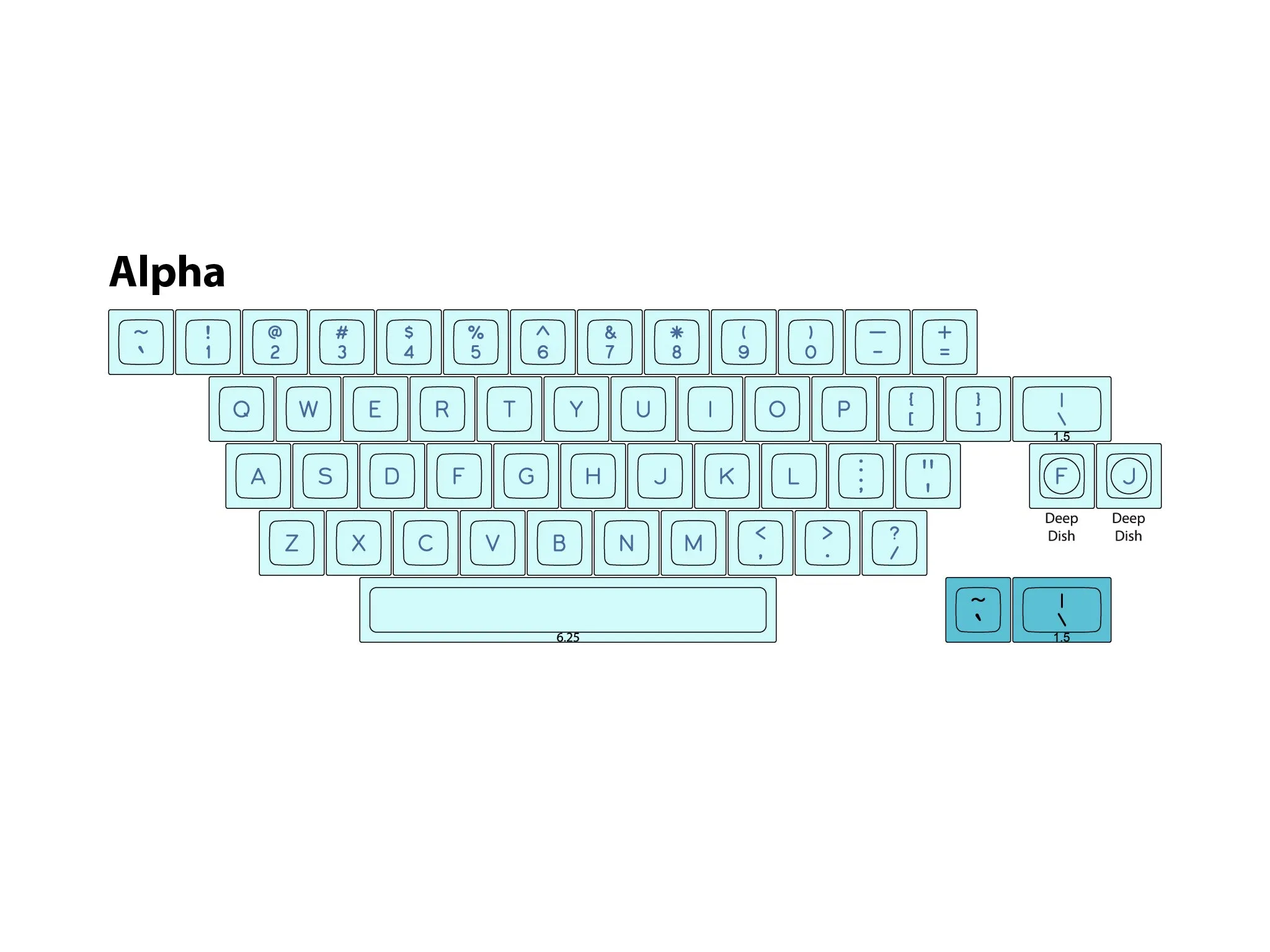 DSA Seafoam - Single Keycaps