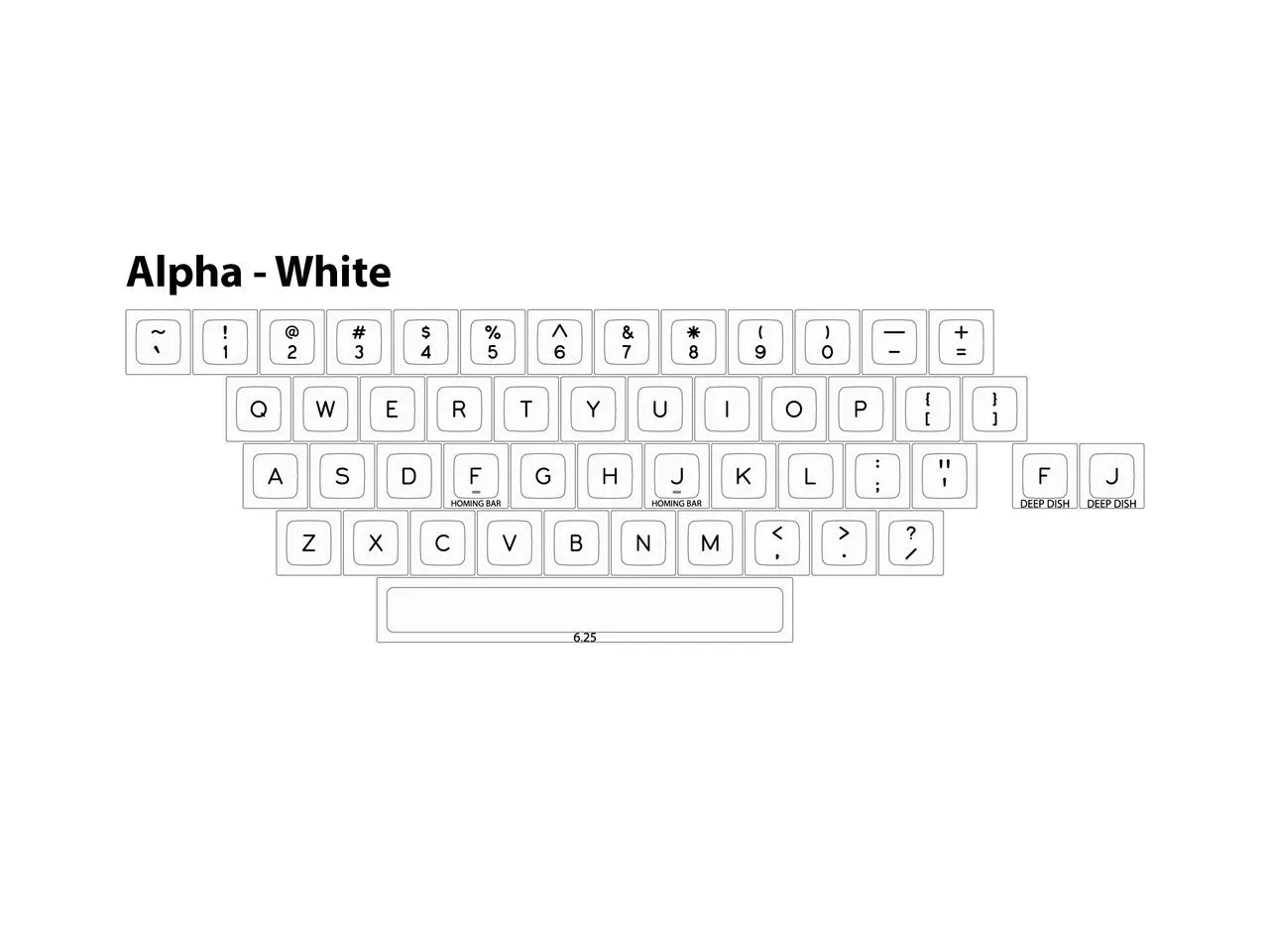 DSA White on Black/Black on White - Single Keycaps