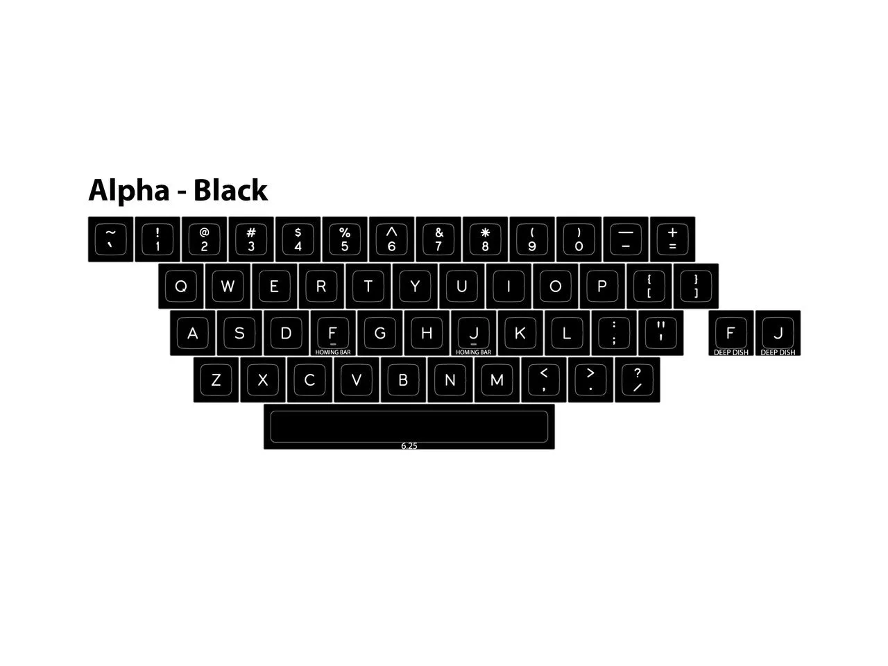 DSA White on Black/Black on White - Single Keycaps