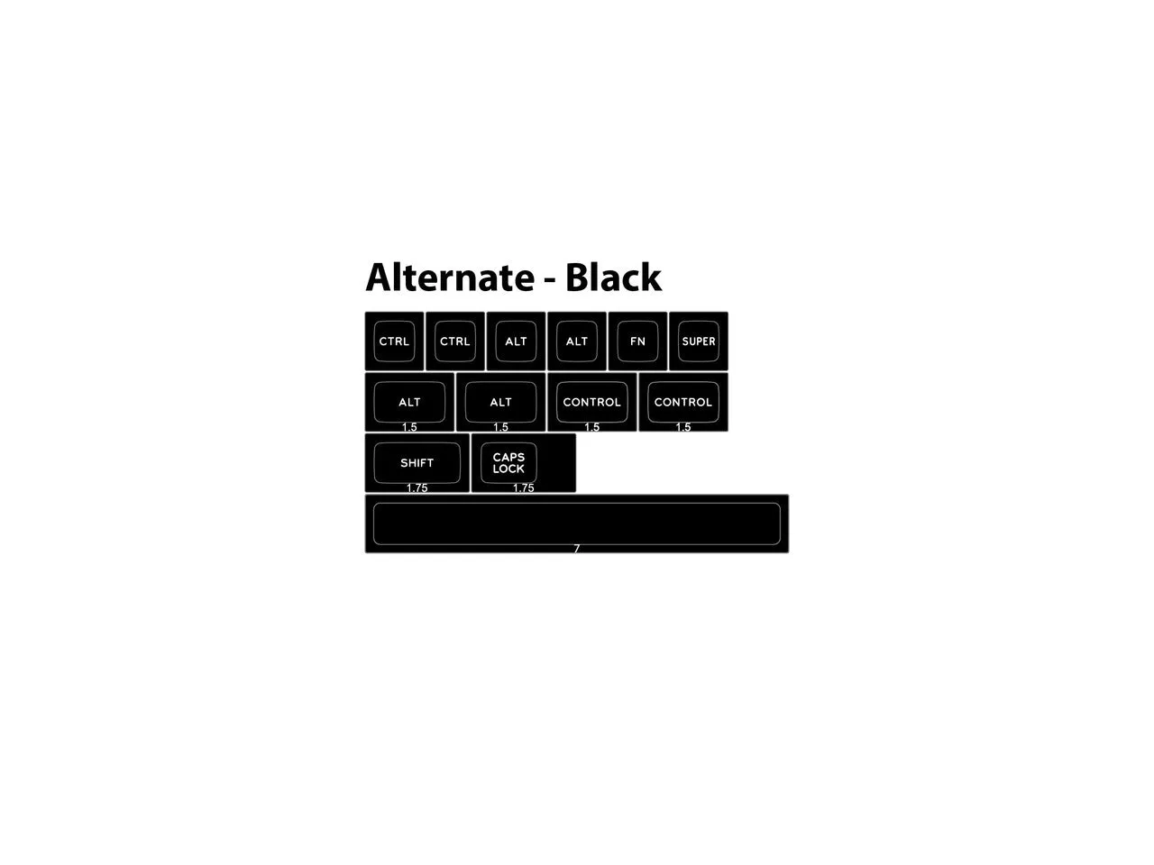 DSA White on Black/Black on White - Single Keycaps