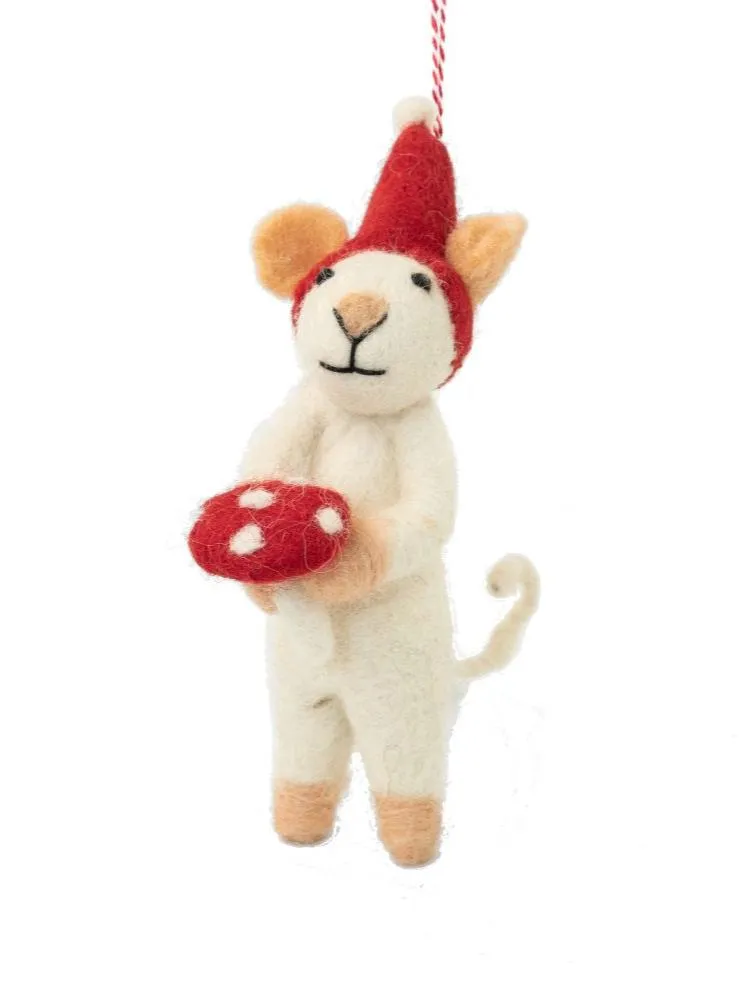 Felted Mice Christmas Decoration