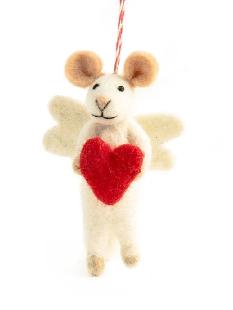 Felted Mice Christmas Decoration