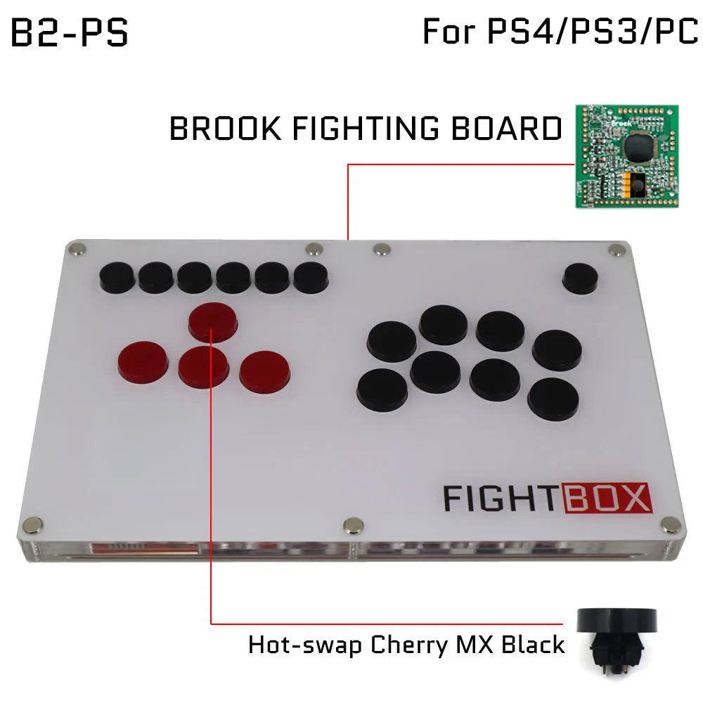 FightBox B2 All Button Leverless Arcade Game Controller for PC/PS/SWITCH