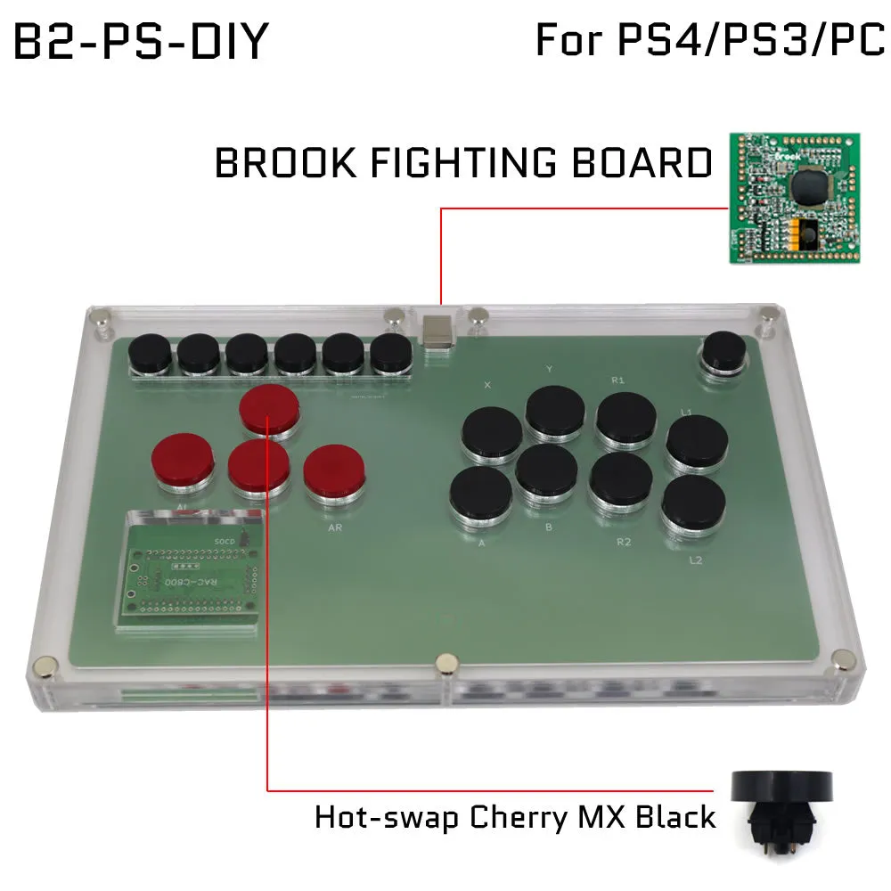FightBox B2 All Button Leverless Arcade Game Controller for PC/PS/SWITCH