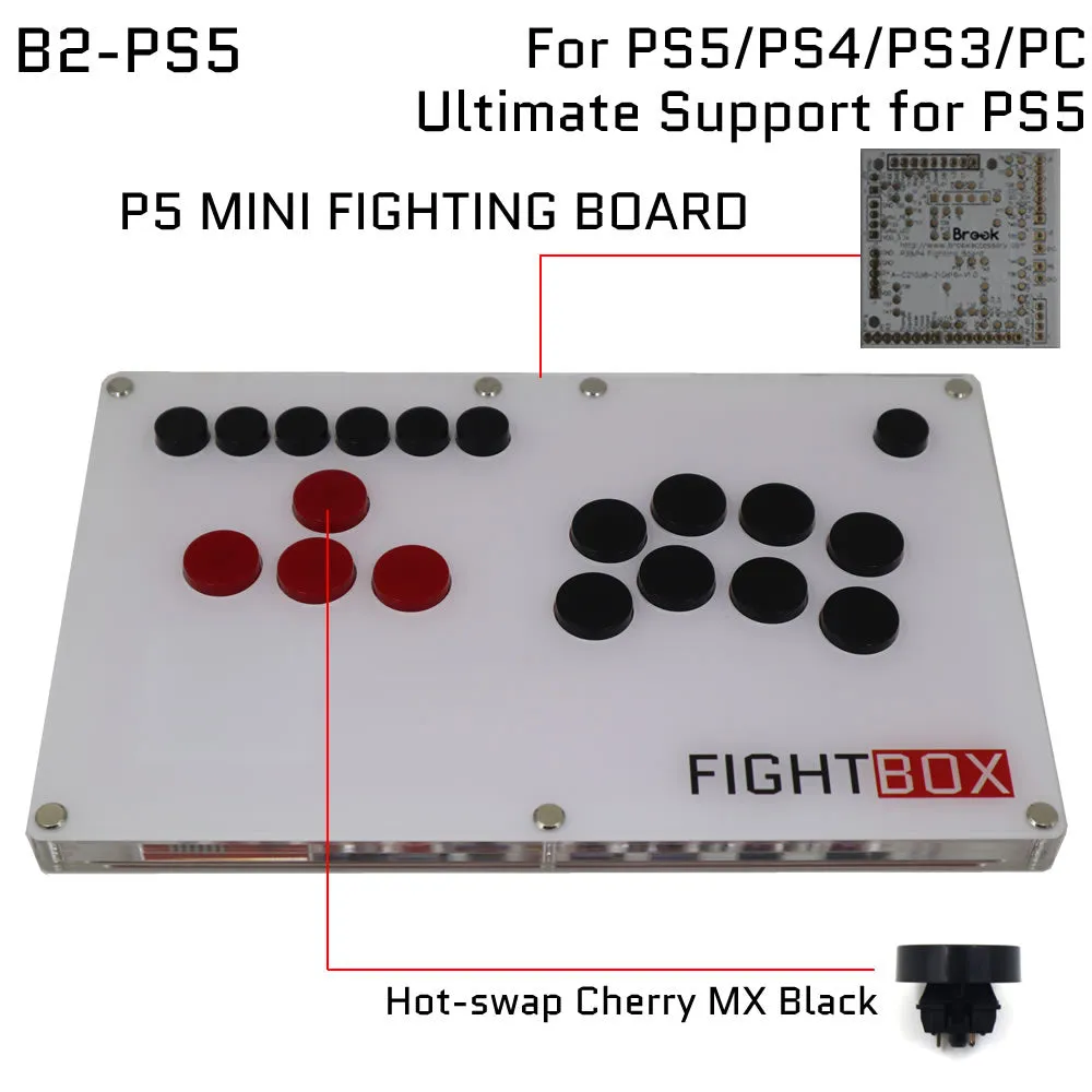 FightBox B2 All Button Leverless Arcade Game Controller for PC/PS/SWITCH
