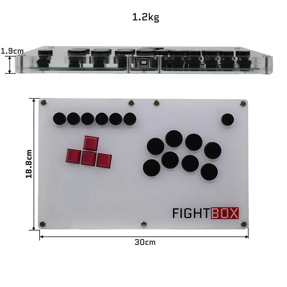 FightBox B6 Keyboard Button Leverless Arcade Game Controller for PC/PS/XBOX/SWITCH