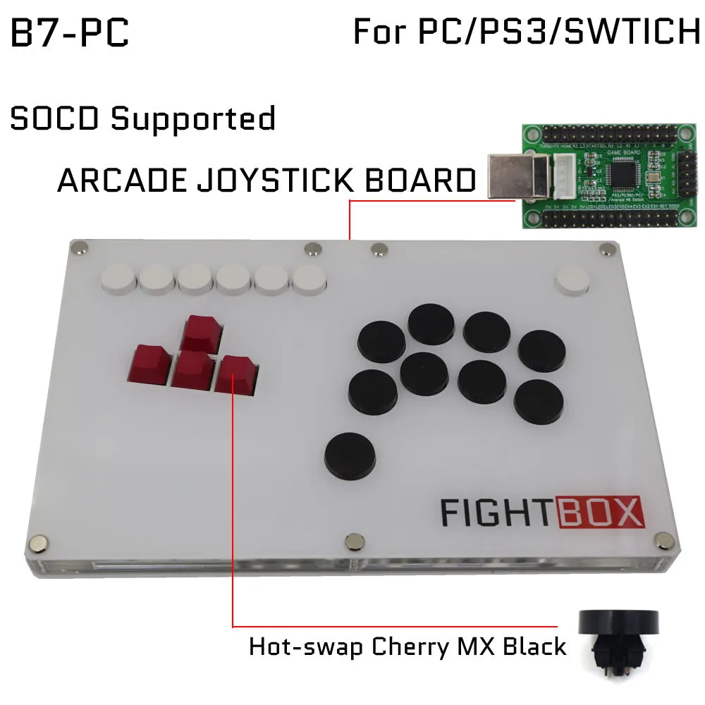 FightBox B7 Keyboard Button Leverless Arcade Fight Stick Game Controller