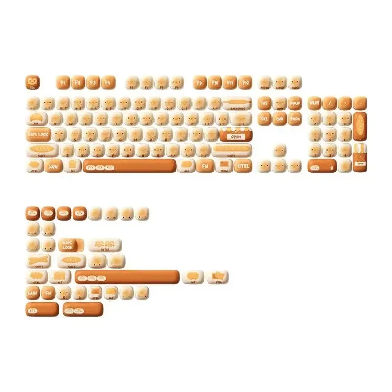 Fluffy Bread Bun Keycaps Set