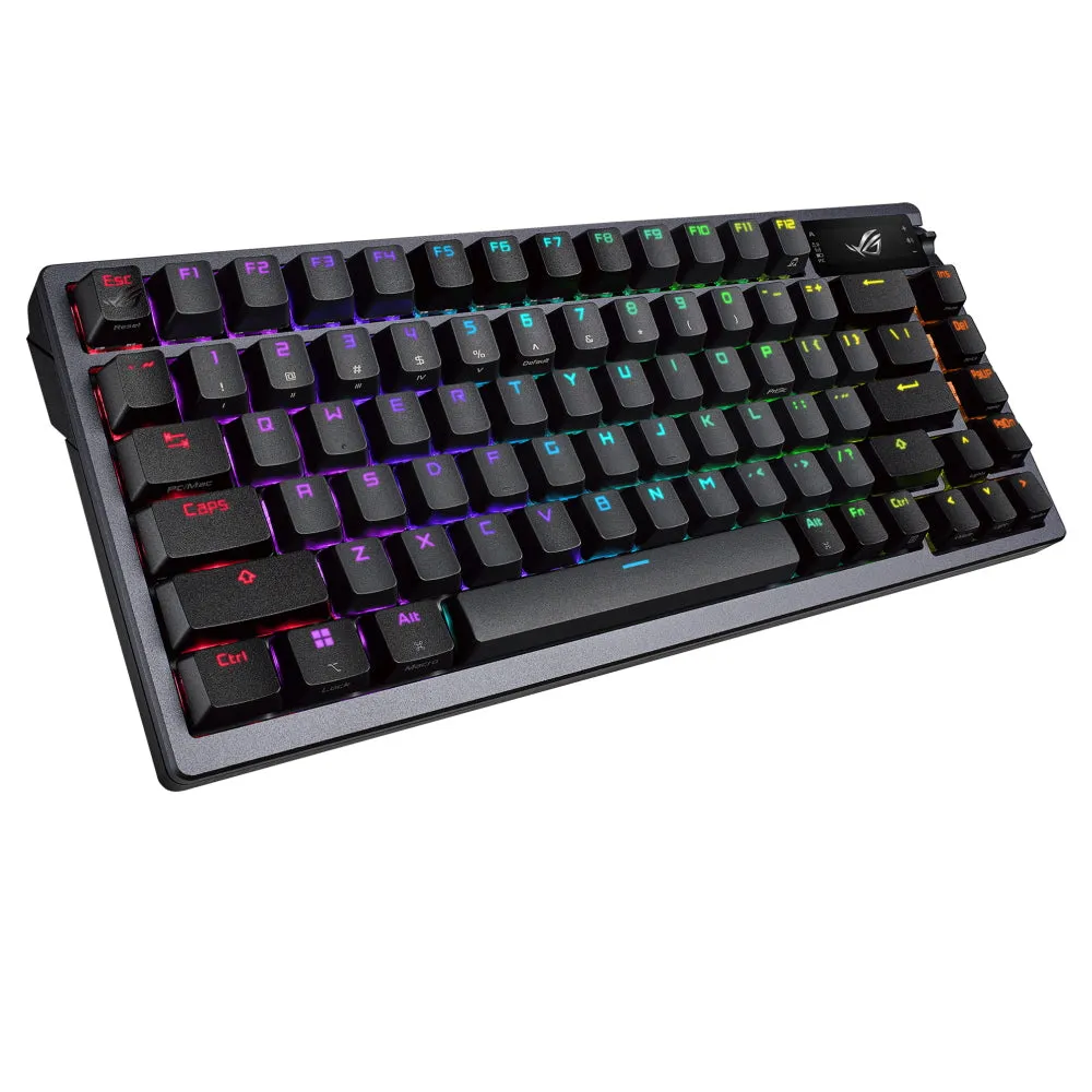 Gaming keyboard mechanical wireless Asus ROG Azoth, NX Snow, PBT English layout, black