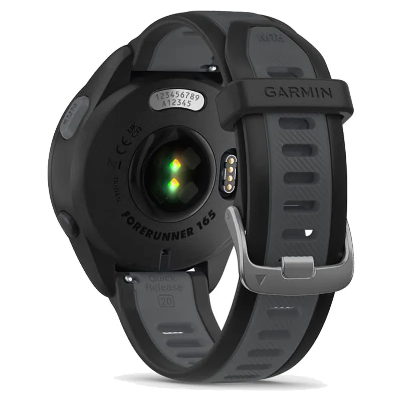 Garmin Forerunner 165 Music Smart Watch - Black & Slate Grey | 49-GAR-010-02863-30