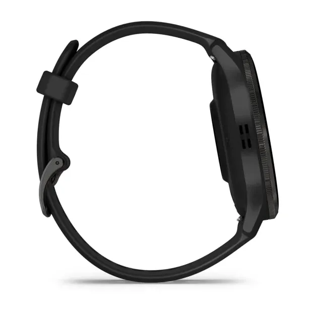 Garmin Venu 3 Stainless Steel Bezel Silicone Band - Black | 49-GAR-010-02784-01