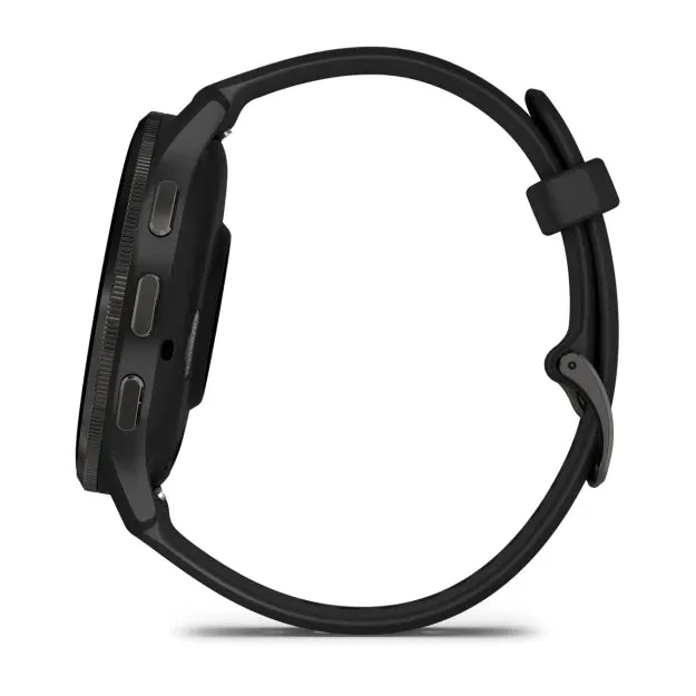 Garmin Venu 3 Stainless Steel Bezel Silicone Band - Black | 49-GAR-010-02784-01