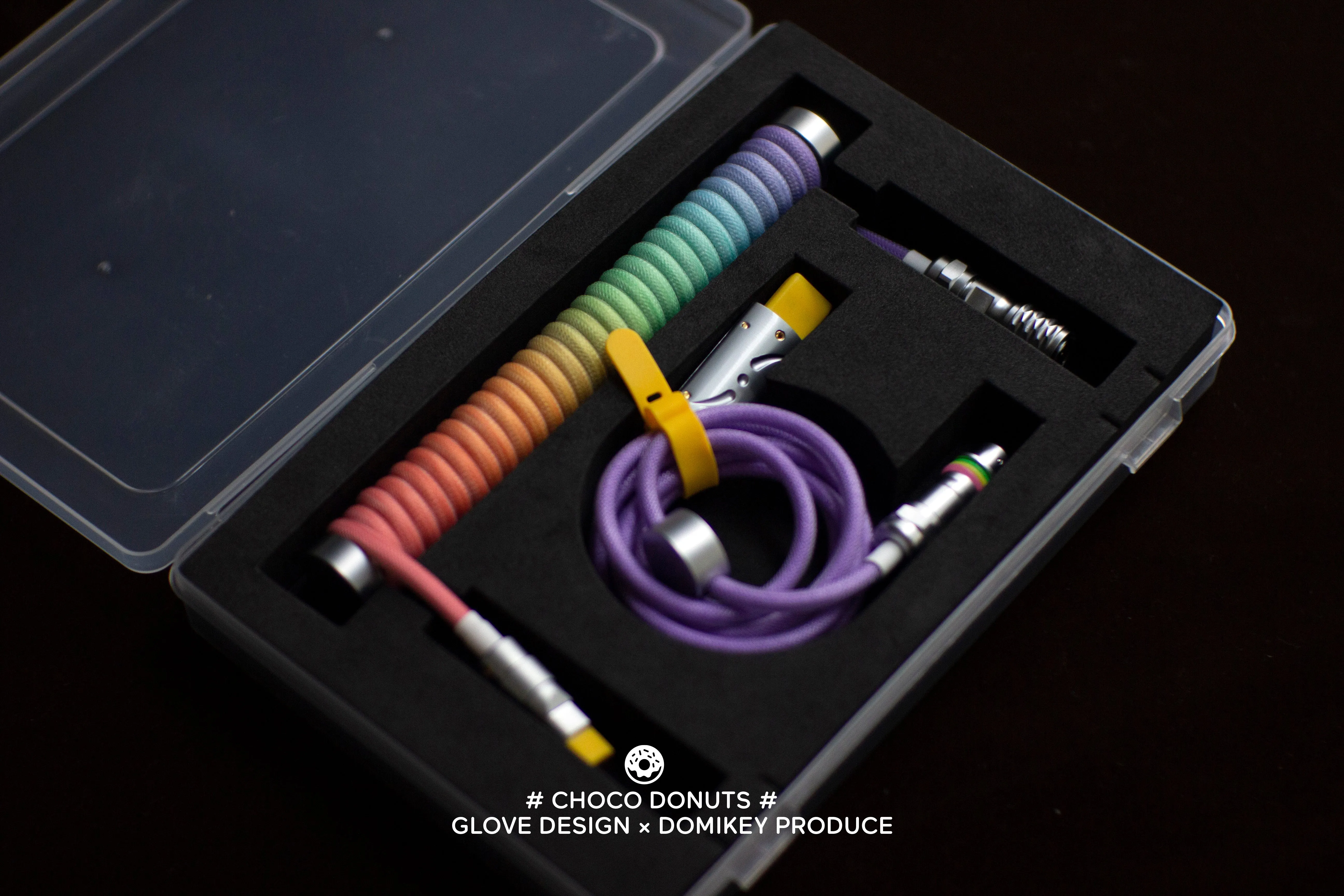 [GBEXTRAS] GLOVE x Domikey Choco Donuts Cherry profile Doubleshot tripleshot keycaps resion novelty stitch-edged mousepad