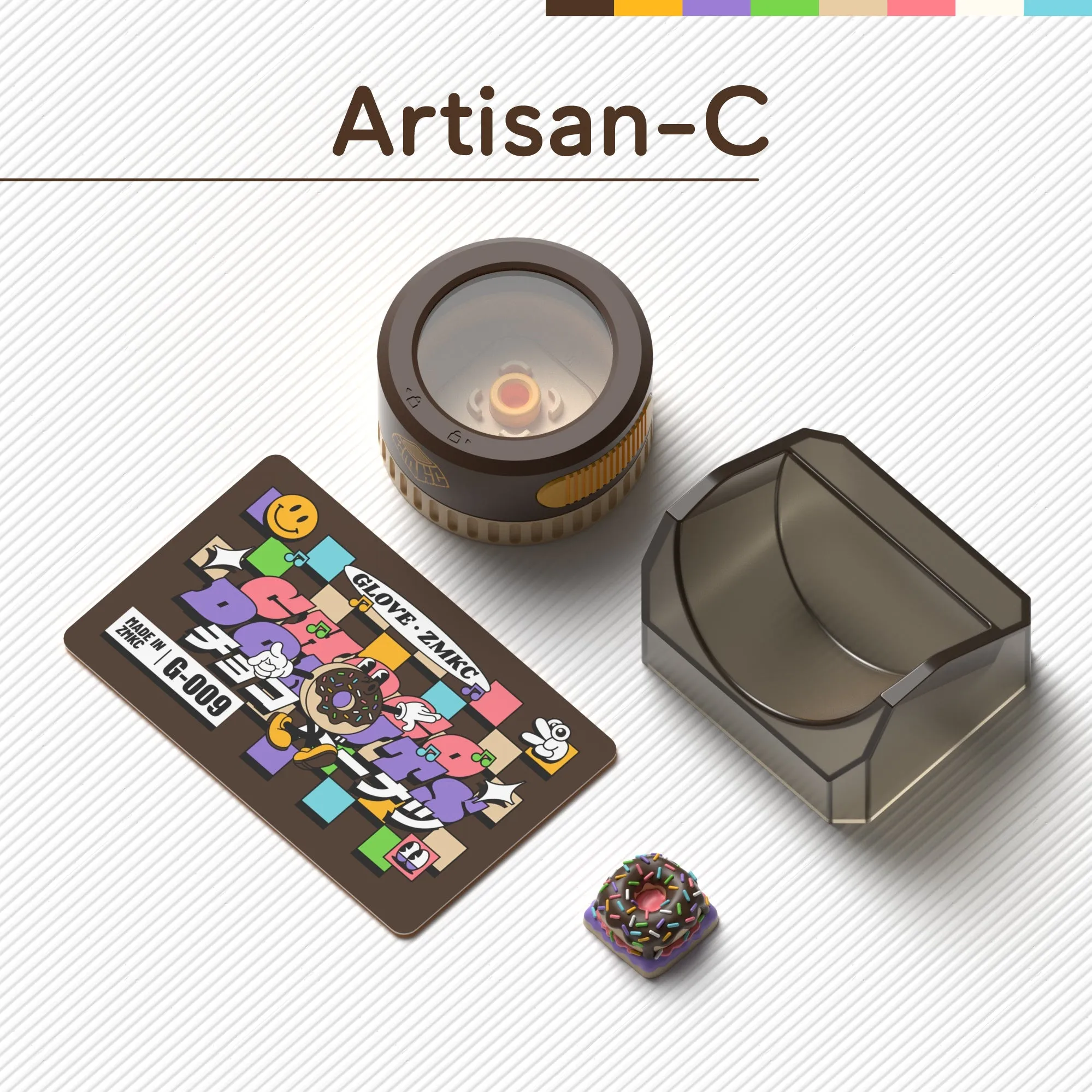 [GBEXTRAS] GLOVE x Domikey Choco Donuts Cherry profile Doubleshot tripleshot keycaps resion novelty stitch-edged mousepad