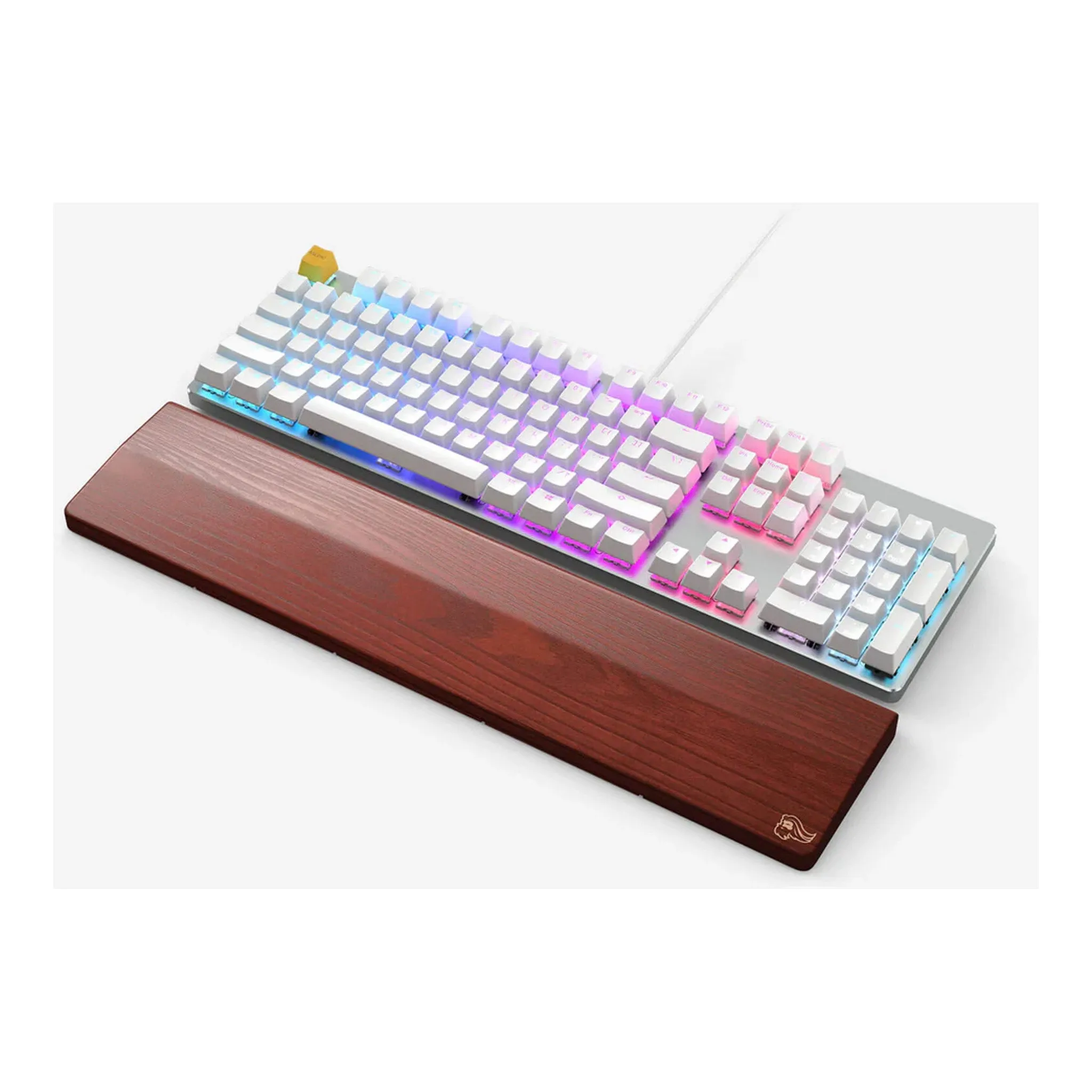 Glorious GLO-GMMK-FS-BRN-W GMMK White Ice Edition Full Size Modular Mechanical Keyboard