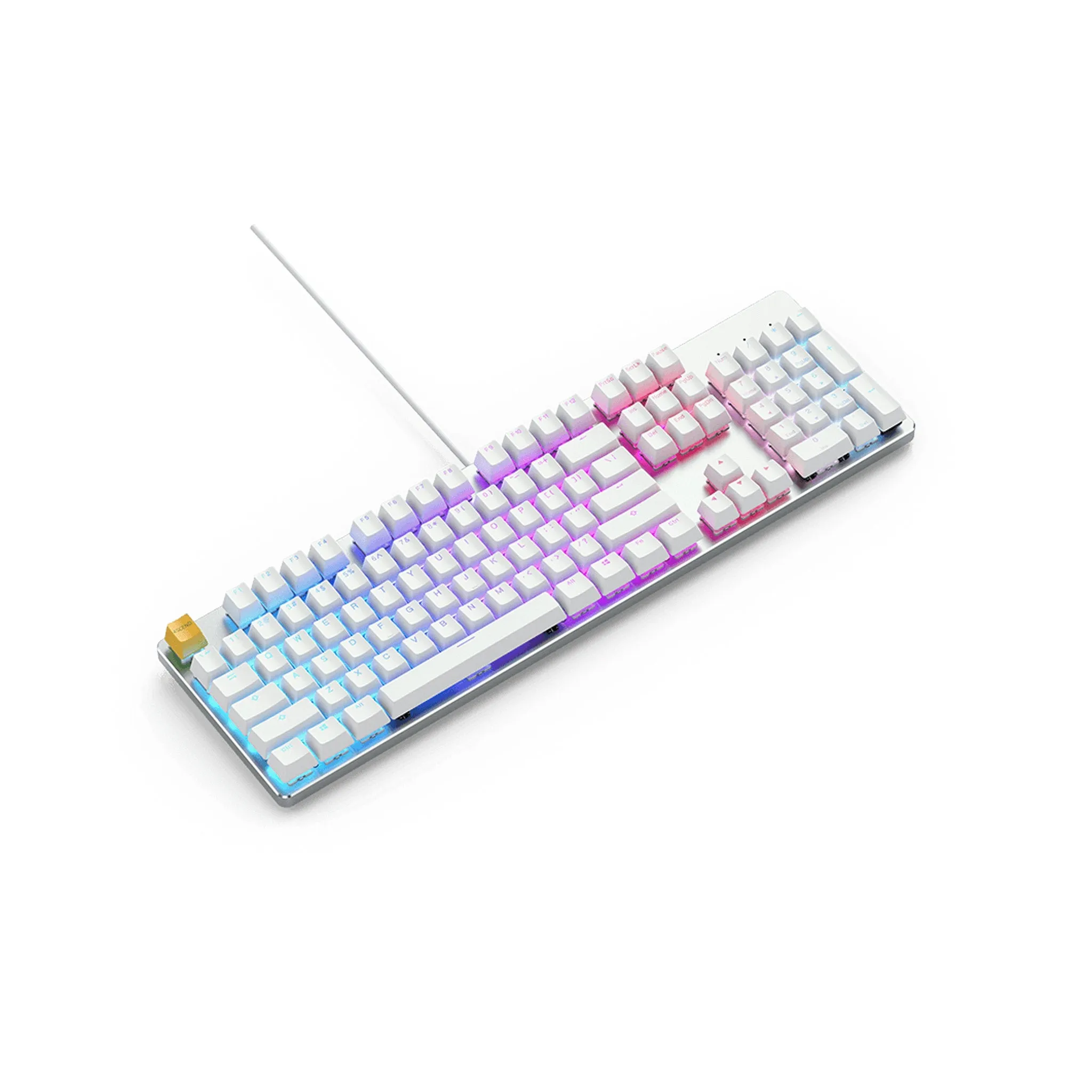 Glorious GLO-GMMK-FS-BRN-W GMMK White Ice Edition Full Size Modular Mechanical Keyboard
