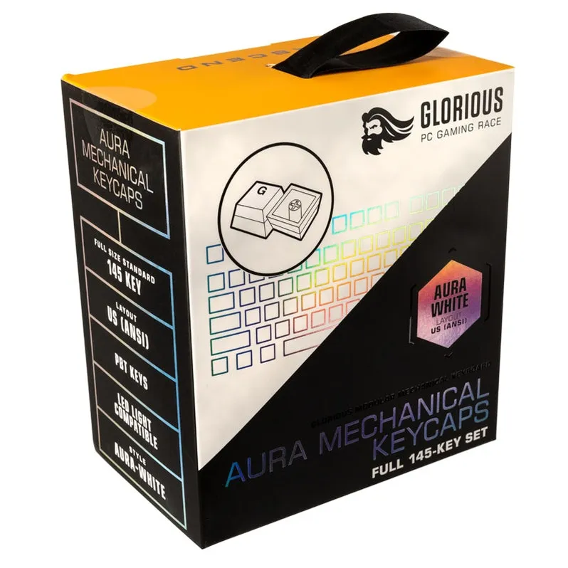 Glorious PC Gaming Race Aura Keycaps v2 PBT White
