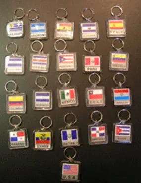 Hispanic Flag - Key Chain Sets..OM