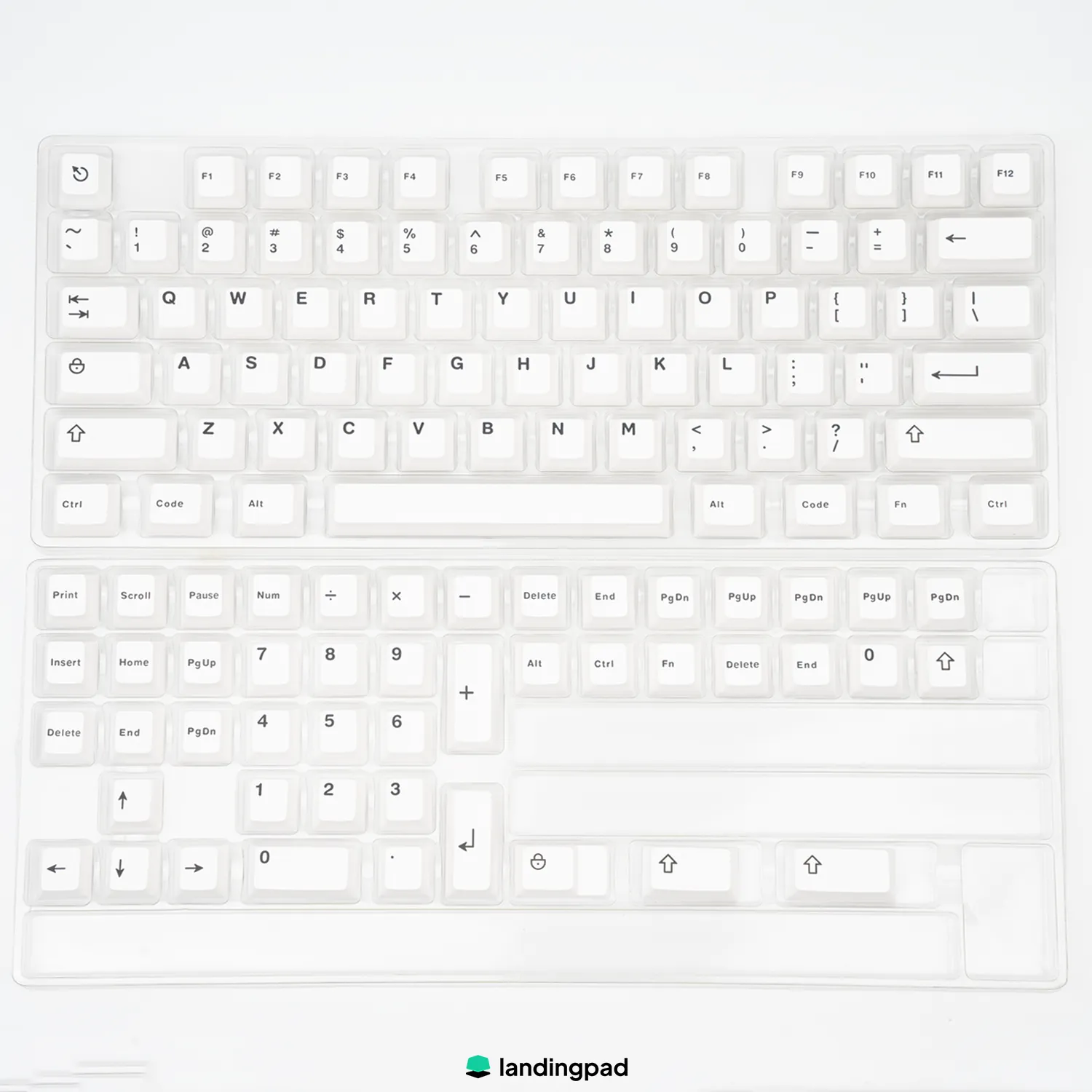 Icon BoW Black-on-White ABS Keycap Set