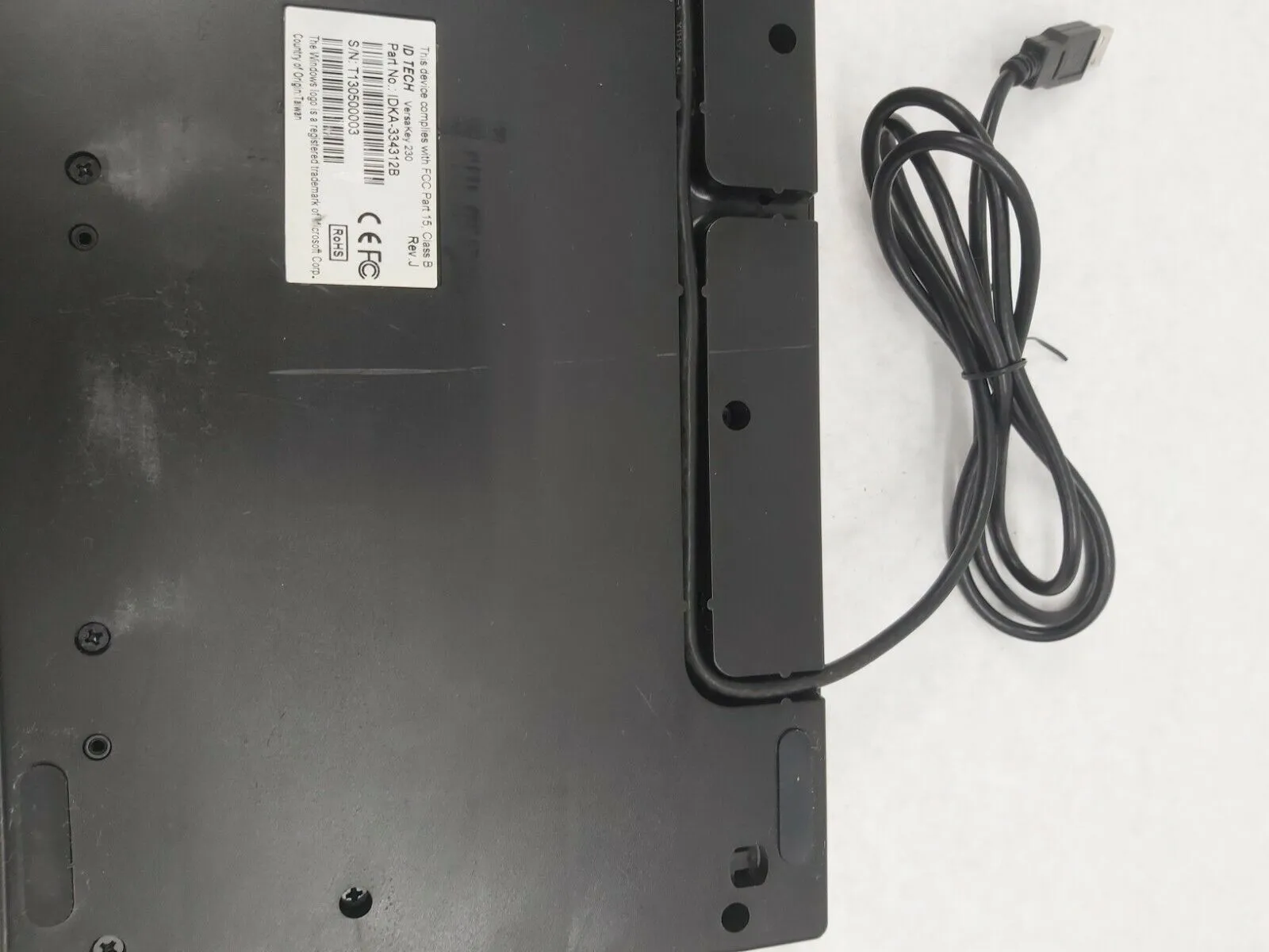 ID Tech IDKA-334312B Magstripe Card Reader Keyboard