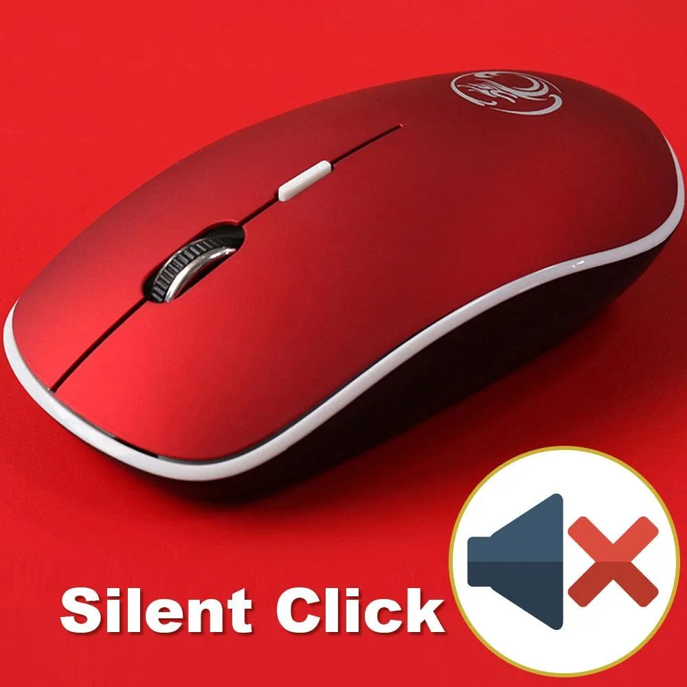 iMice Wireless Mouse Silent Computer Mouse 1600 DPI Ergonomic Mause Noiseless Sound USB PC Mice Mute Wireless Mice for Laptop