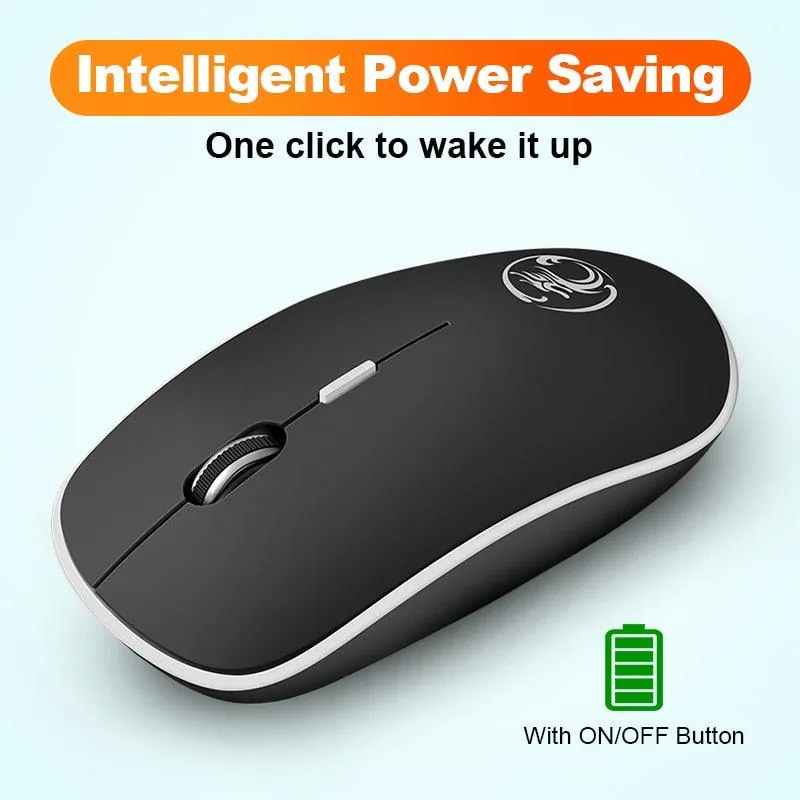 iMice Wireless Mouse Silent Computer Mouse 1600 DPI Ergonomic Mause Noiseless Sound USB PC Mice Mute Wireless Mice for Laptop