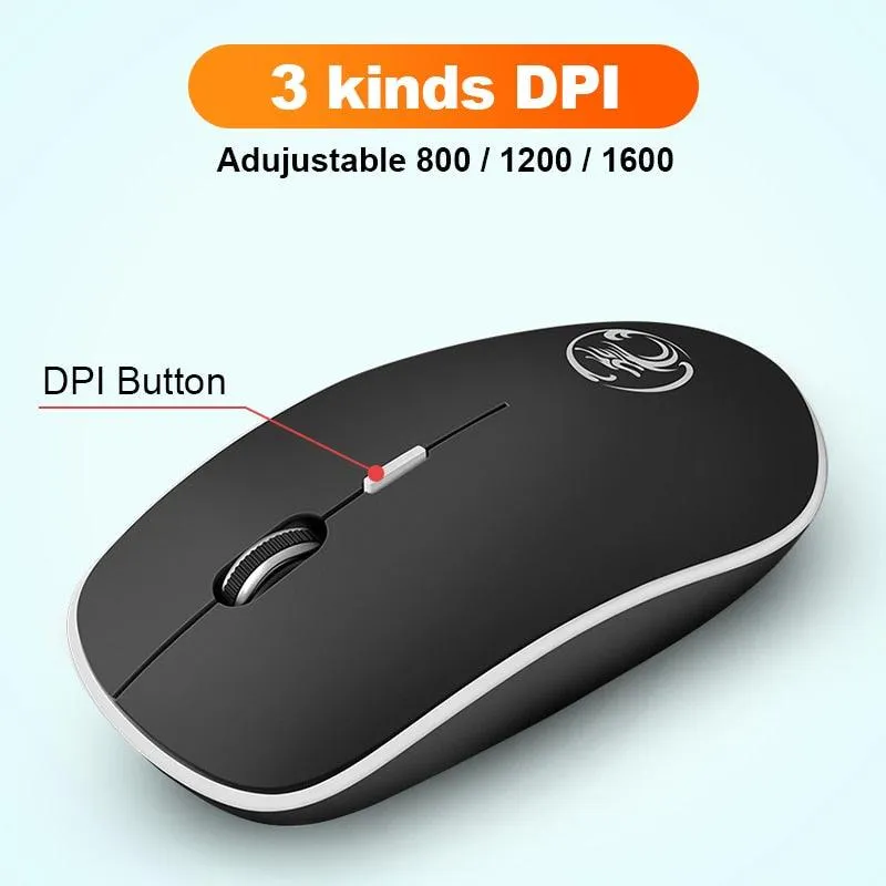 iMice Wireless Mouse Silent Computer Mouse 1600 DPI Ergonomic Mause Noiseless Sound USB PC Mice Mute Wireless Mice for Laptop