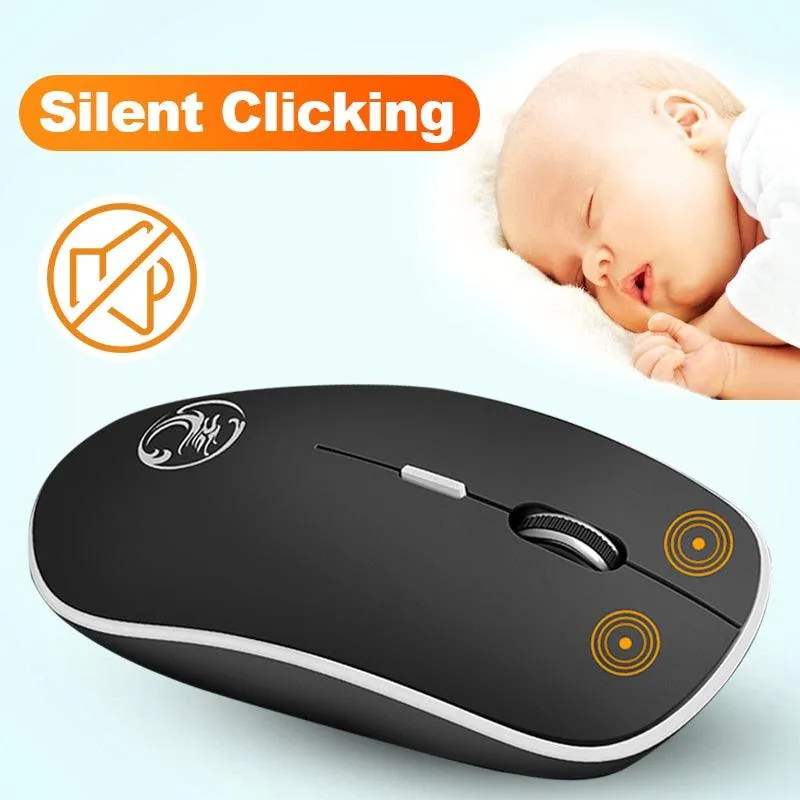iMice Wireless Mouse Silent Computer Mouse 1600 DPI Ergonomic Mause Noiseless Sound USB PC Mice Mute Wireless Mice for Laptop