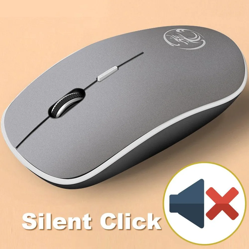 iMice Wireless Mouse Silent Computer Mouse 1600 DPI Ergonomic Mause Noiseless Sound USB PC Mice Mute Wireless Mice for Laptop