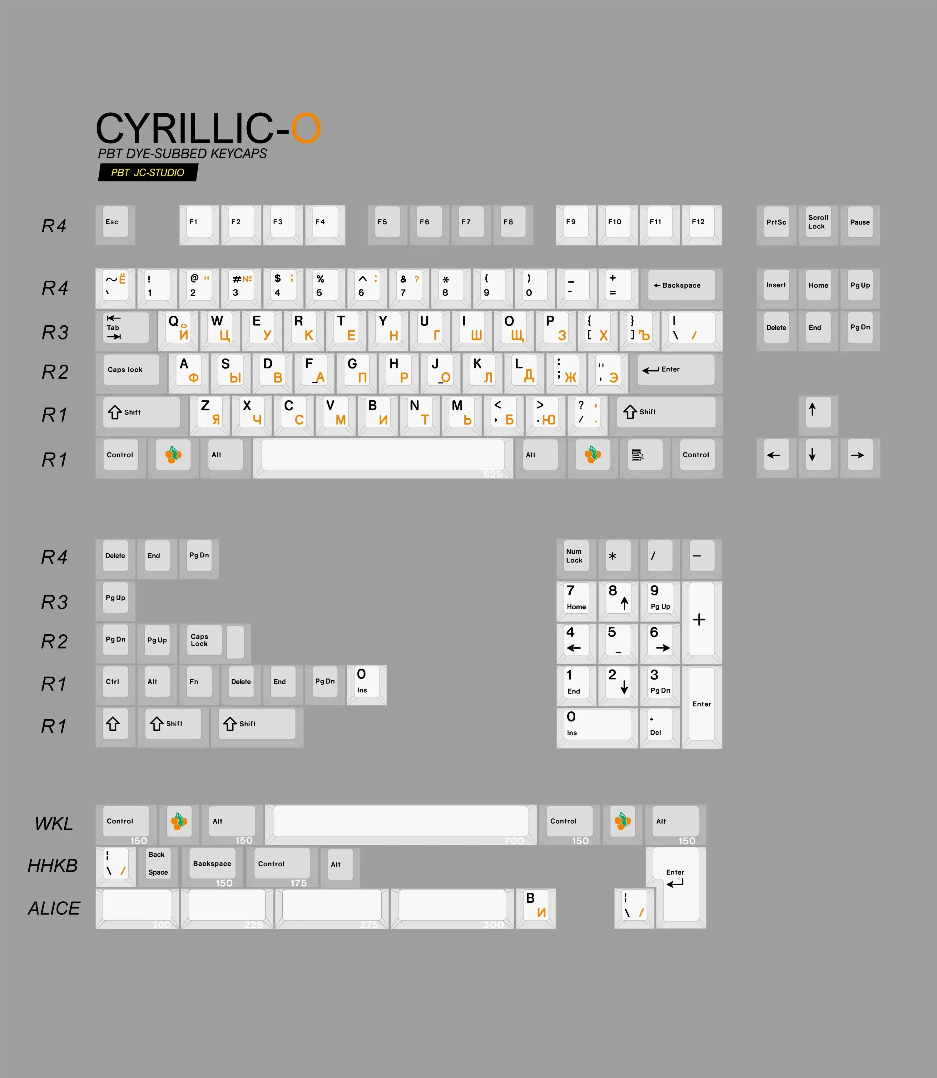 JC Studio PBT Dye Sublimation Keycaps