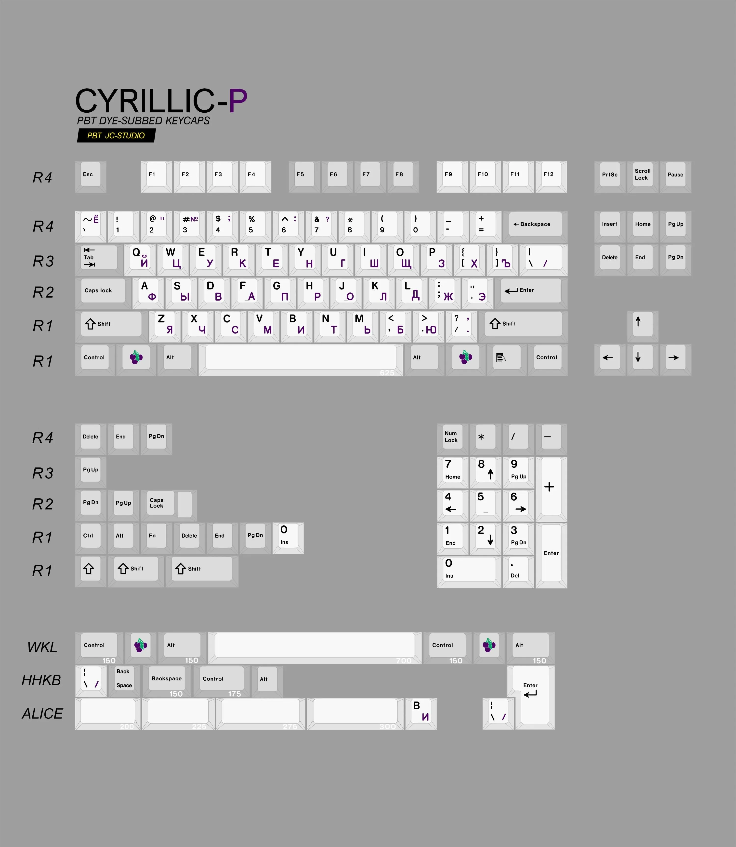 JC Studio PBT Dye Sublimation Keycaps