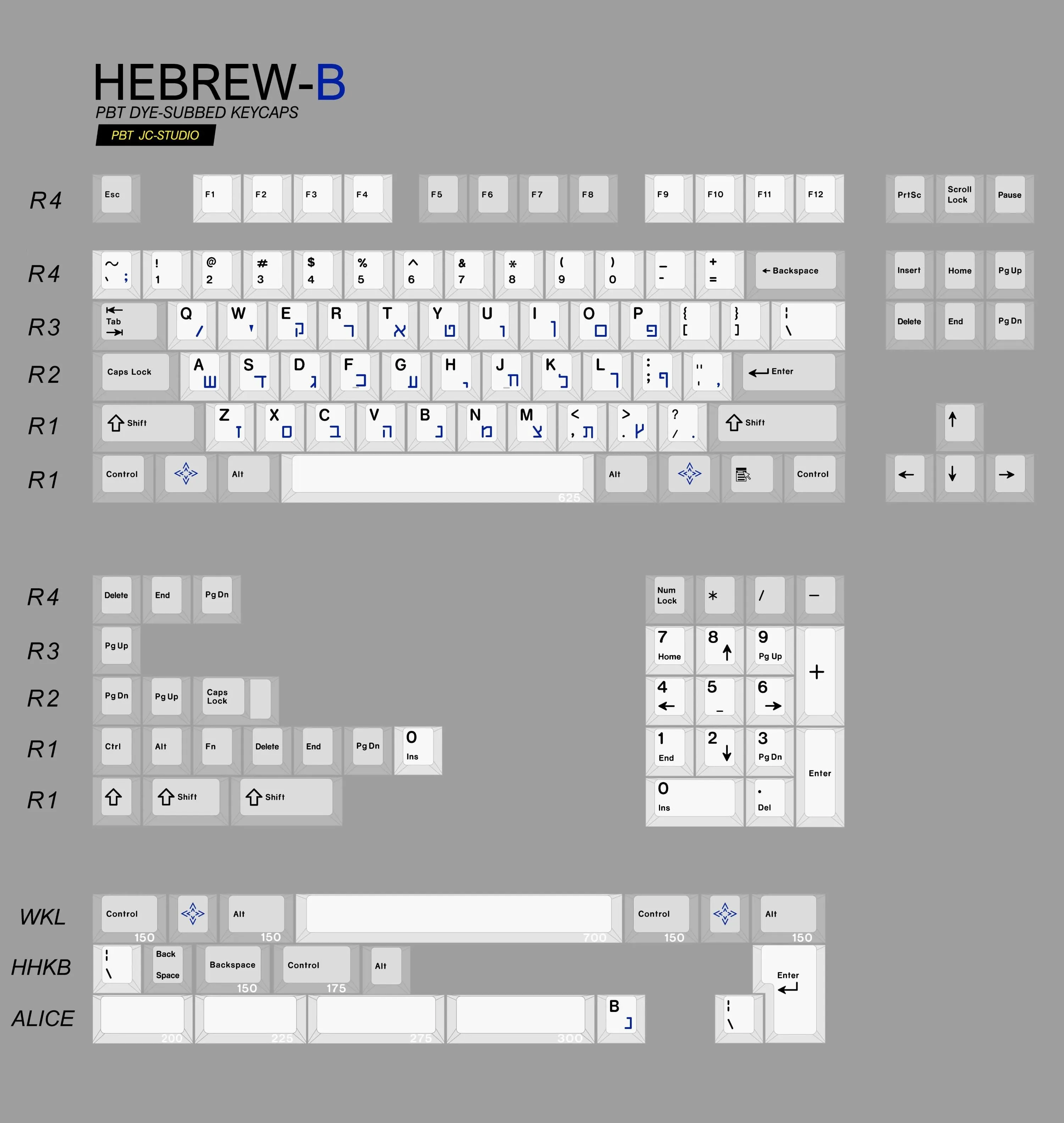 JC Studio PBT Dye Sublimation Keycaps