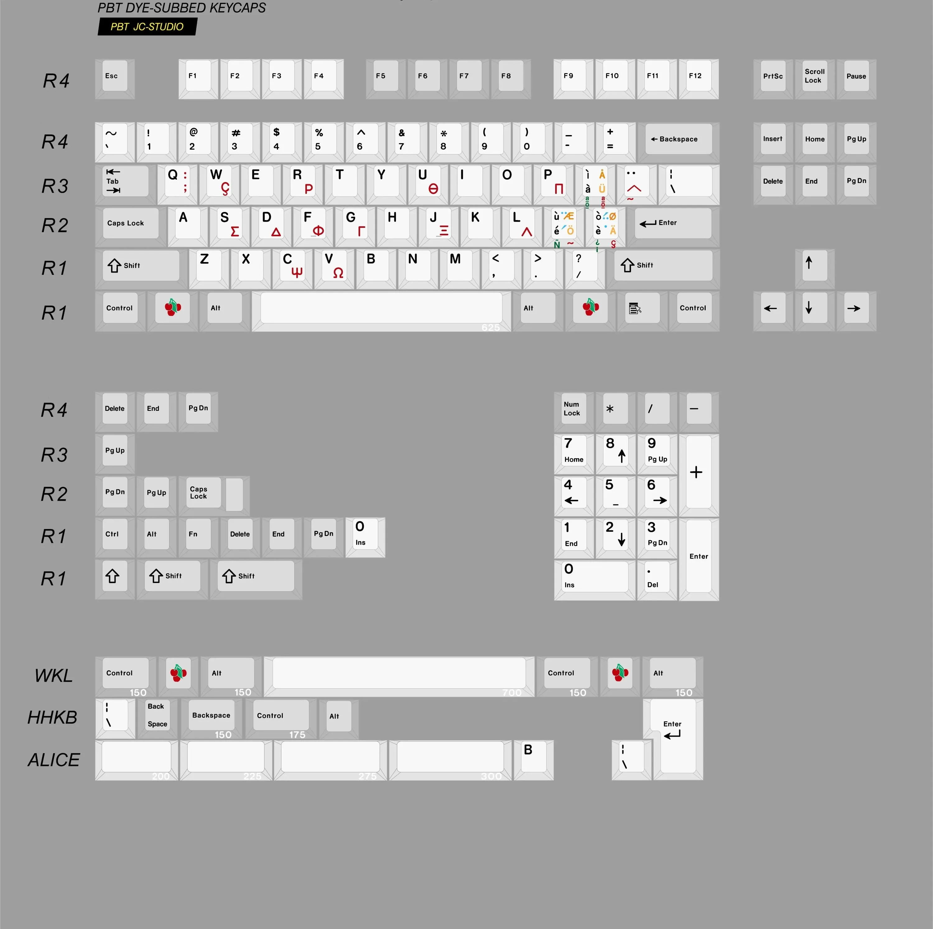 JC Studio PBT Dye Sublimation Keycaps
