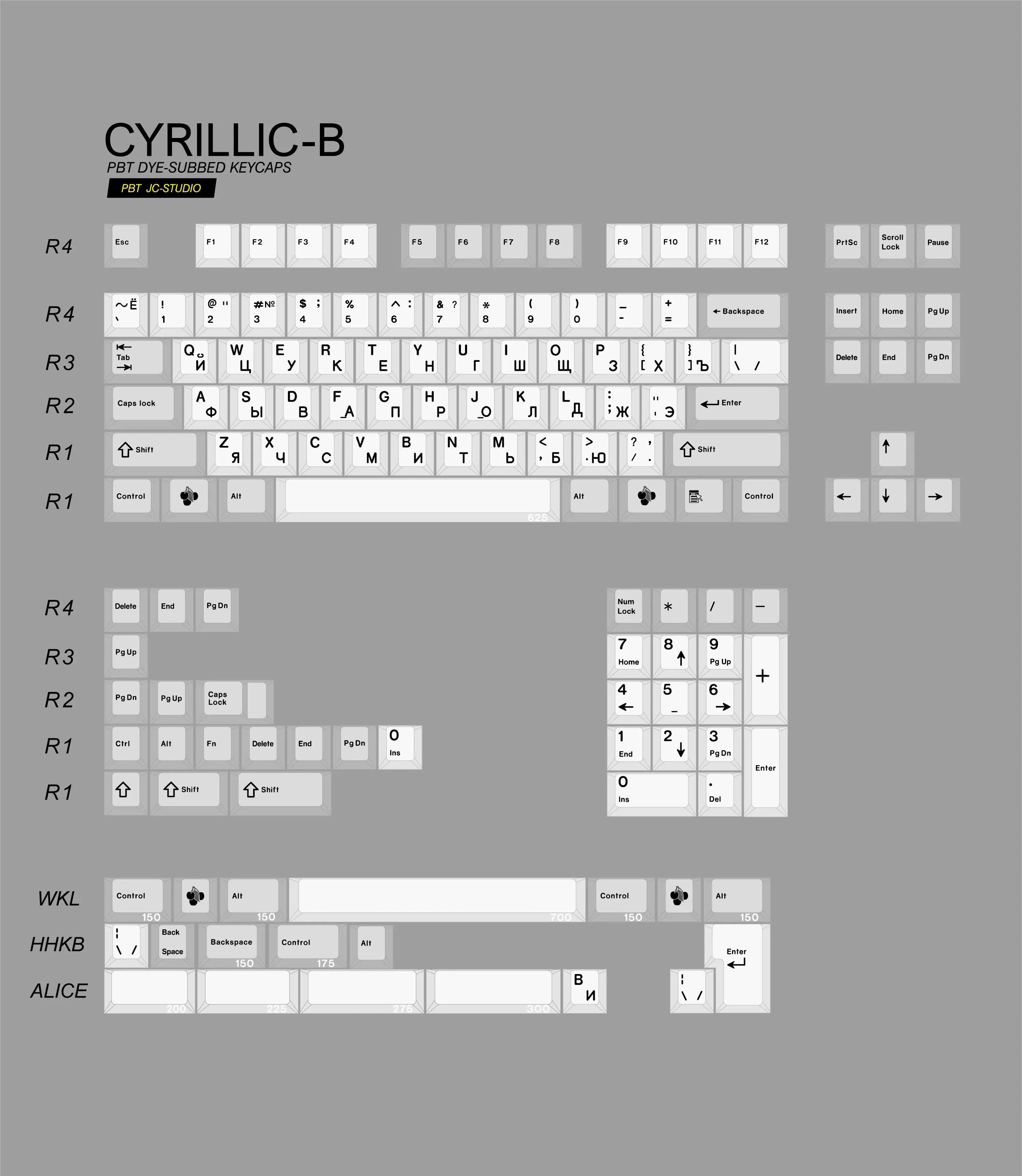 JC Studio PBT Dye Sublimation Keycaps
