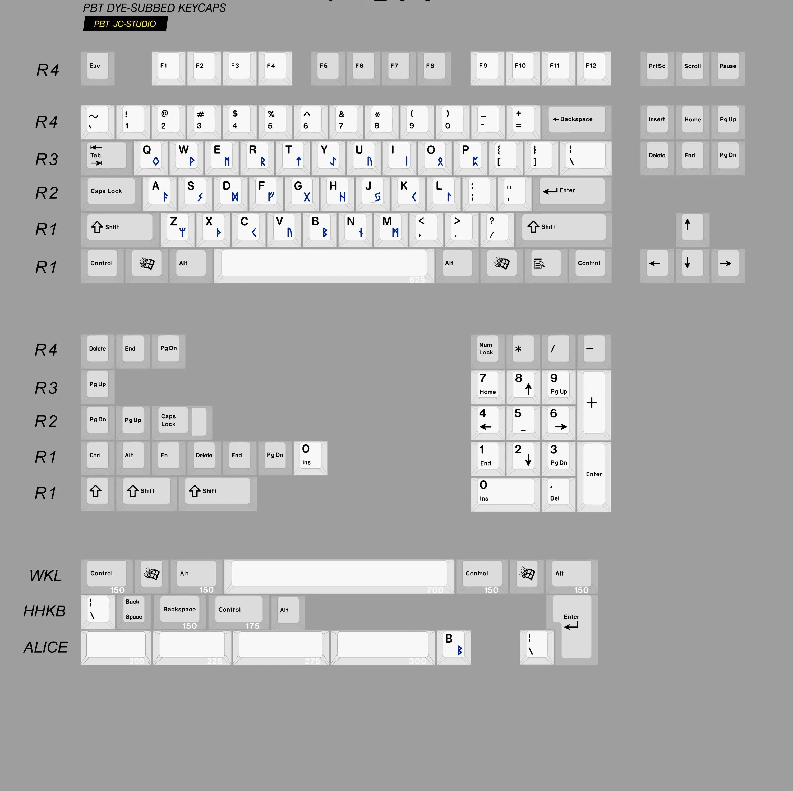 JC Studio PBT Dye Sublimation Keycaps