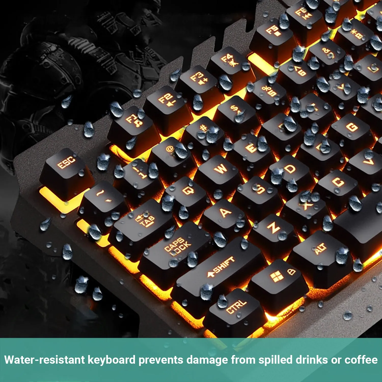 Kartech Gaming Keyboard & Mouse Set Wired Mechanical Feeling Rainbow LED Backlit