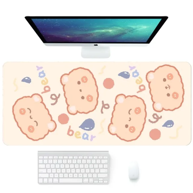 Kawaii Pink Cartoon Mousepad