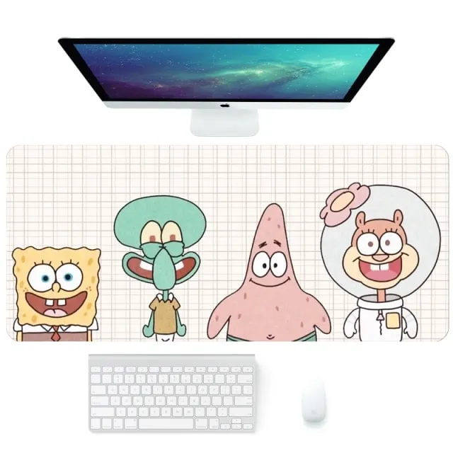 Kawaii Pink Cartoon Mousepad