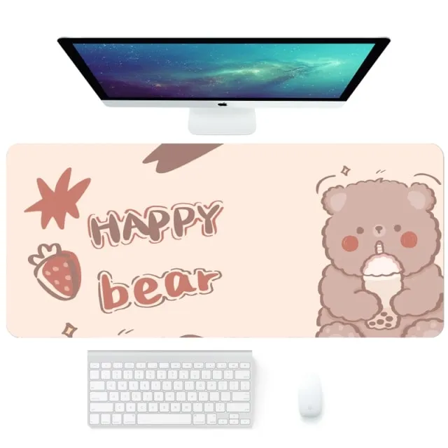 Kawaii Pink Cartoon Mousepad