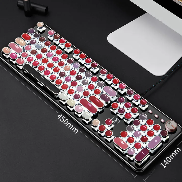 Kawaii Punk Gaming Wired Mechanical Keyboard For Mac, Windows