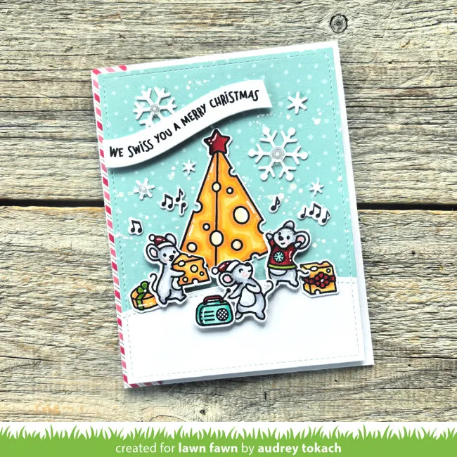 LAWN FAWN: Cheesy Christmas | Stamp