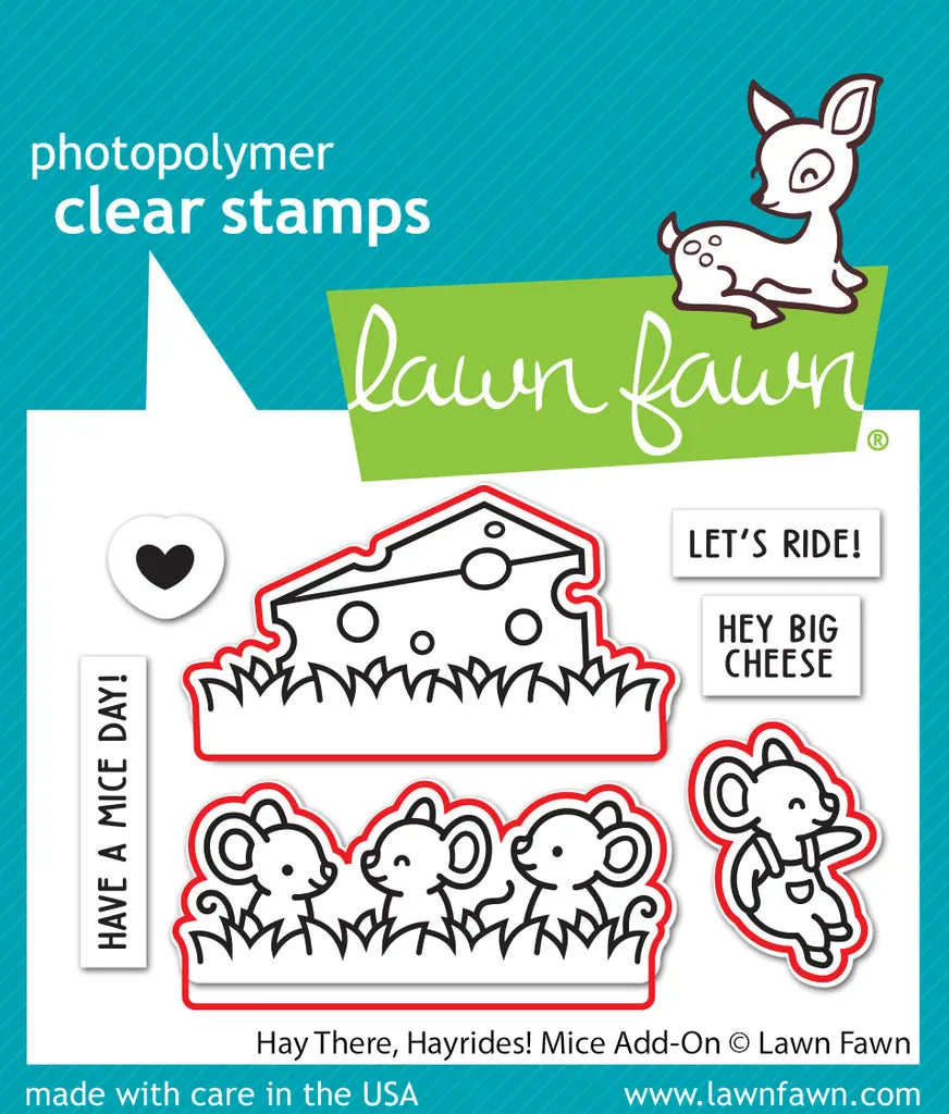 LAWN FAWN: Hay There, Hayrides! Mice Add-On | Lawn Cuts Die